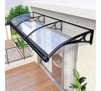 Modern Door Canopy - Durable Polycarbonate & Aluminum Awning for Front Door, Porch, Window & Patio - Weather Protection from Sun, Rain, Snow - Stylish Outdoor Shelter