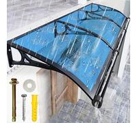 Modern Door Canopy Polycarbonate Awning for Front Door UV & Rain Protection Sl esign 80x80cm Blue Weatherproof Outdoor Entrance Cover