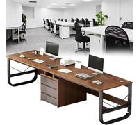 Modern Double Desk for Two Sleek 200CM Study & Work Station with 3 Drawers Ideal Home Office Furniture for Collaboration and Productivity
