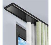 Modern Double Row Ceiling Rails Hey Duty Sliding k Set for Living Room & Bedroom Silent Gliding Design1.9m (6.2ft) Black Mount for Homes & Hospitals