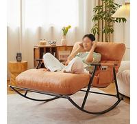 Modern Double Sofa Lounger with Cushion, Breathable Rocking Chair for Bedroom, Outdoor Garden Recliner with Armrests, Zero Gravity Camping Chair, Ergonomic Design