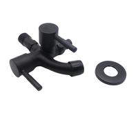Modern Double Spouts Washing Machine Tap Space Saving Designs Two Way Water Outlet Valves Simple Installs for Washing Machine Easy Installs Steel Laundry Faucet