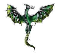 Modern Dragon Brooch Enameled Badge Pin Versatile Wearable Corsage for Casual Event Holiday Outfits Chest Decoration
