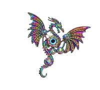 Modern Dragon Electrodeposition Brooch Unisex Design Lightweight Metal Jewelry Everyday Wear Dragon Chest Pin Accessories, フリーサイズ