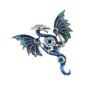 Modern Dragon Electrodeposition Brooch Unisex Design Lightweight Metal Jewelry Everyday Wear Dragon Chest Pin Accessories, フリーサイズ