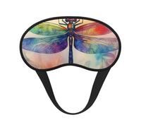 Modern Dragonfly Blackout Sleep Mask - Soft Adjustable Eye Mask for Full Light Blocking, Deep Sleep, Travel & Relaxation