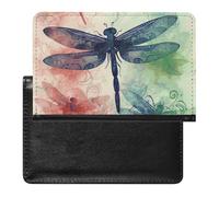 Modern Dragonfly Passport Holder for Men, PU Leather Passport Cover with Card Slot, Waterproof Passport Protector for Travel, Wallet Protector Case for Women