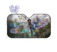 Modern Dragonfly Printed Car Windshield Sun Shade - Foldable Sun Visor for Car, Car Sun Shade Windshield Protector, Keeps Vehicle Cool & Comfort, Universal Fit Small