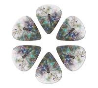 Modern Dragonfly Printed Guitar Picks -6 Pcs Guitar Picks Plectrum,Guitar Accessories,Electric Guitar Pick, Bass & Ukulele 0.96mm