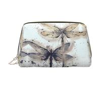 Modern Dragonfly Printed Hand-held Zipper Cosmetic Bag Large Travel Toiletry Bag Suitable for Home and Travel