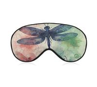 Modern Dragonfly Sleep Mask, Ultra Soft Eye Mask for Sleeping with Adjustable Strap, Comfortable Lightweight Blindfold Eyeshade, Total Blackout Eye Cover for Night Sleep Travel Office Nap