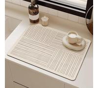 Modern Drain Pad Kitchen Mat Diatomite Absorbent Dish Drainer Rug for Countertop Sink Bathroom 40x60cm(A)