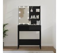 Modern Dressing Table with LED Makeup Vanity Desk Engineered Wood vidaXL