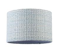 Happy Homewares Modern Drum Lamp Shade Upholstered In Soft Woven Boucle Style Fabric