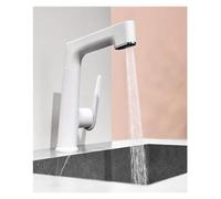 Modern Dual Function Hot & Cold Bathroom Sink Mixer Faucet, Elegant White/Gray Basin Tap for Vanity, Easy Installation, Stylish Design