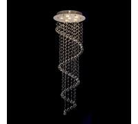 Modern Duplex Stair Pendant LED Luxury Crystal Hanging Light Simple and - Circular Spiral Living Room Villa Ceiling Lamp Indoor Household Lighting,Modern
