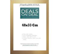 Modern Durable Picture Frame Poster Frames 48x33 Cm 12.99x18.89'' Shatter-proof Acrylic Front Easy Poster Mounting Art Display Frames MDF backboard Stylish Home Decor (gold)