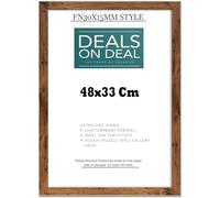 Modern Durable Picture Frame Poster Frames 48x33 Cm 12.99x18.89'' Shatter-proof Acrylic Front Easy Poster Mounting Art Display Frames MDF backboard Stylish Home Decor (rustic)