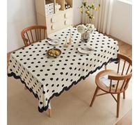 Modern Dust-proof Rectangle Tablecloth Fabric - French Cream Style Soft Velvet Table Cloth, Wrinkle Resistant Washable Cover for Dining Room Kitchen Party Living Room Coffee Table (#2,80x120cm )