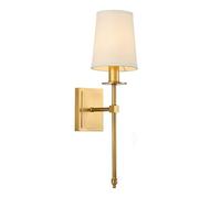 Modern E14 Wall Light Inside Metal Bedside Lamp Wall Lamp with White Fabric Sn Up Down Wall Sconce Lighting for Living Room Hotel Bedroom Stairs Hallway,d