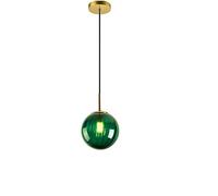 Modern E27 Pendant Light Green Amber Blue And Smokey Grey Fitting Living Room Ceiling Lights Industrial Vintage Ceiling Lights Size 20cm Fixture for Dining Room Hallway Entryway And Kitchen Island