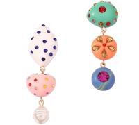 Modern Earrings, Asymmetric Design, Trendy Jewelry, Pendant, Various Occasions, Asymmetrical, Colorful