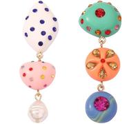 Modern Earrings Asymmetrical Design Trendy Jewelry Pendant Earrings for Everyday Various Occasion Long Pendant
