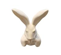 Modern Easter Rabbits Sculpture 3D Printed Animal Figurine Statue for Shelf Table Decoration Party Supplies Modern Sculpture Deck Simple Table Deck Holiday Shelf Decoration Smooth Face Statue