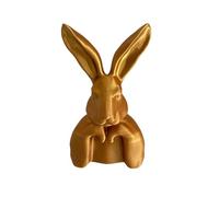 Modern Easter Rabbits Sculpture 3D Printed Animal Figurine Statue for Shelf Table Decoration Party Supplies Modern Sculpture Deck Simple Table Deck Holiday Shelf Decoration Smooth Face Statue