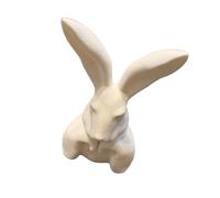 Modern Easter Rabbits Sculpture 3D Printed Animal Figurine Statue for Shelf Table Decoration Party Supplies Modern Sculpture Deck Simple Table Deck Holiday Shelf Decoration Smooth Face Statue