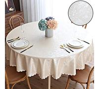 Modern Easy-Clean Table Covers - Thick Folding Rectangular Slipcovers, Wrinkle-Free, Light Color, 180 cm Diameter - Perfect for Dinners, Parties & Outdoor Events