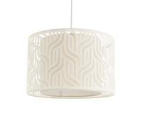 Modern Easy Fit Ceiling Lightshade or Pendant Shade, Taupe Linen with Natural Linen Diffuser Diameter 35cm