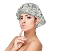 Modern Edelweiss Swiss Alpine Flowers,Adult's Satin Sleeping Cap - Women's Elastic Sleep Bonnet, Adjustable Overnight Hair Cover