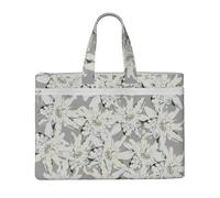 Modern Edelweiss Swiss Alpine Flowers,Canvas Document Bag Zipper File Tote Bag Handbag Briefcase for School Office
