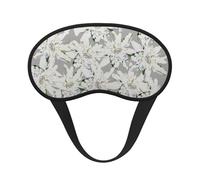 Modern Edelweiss Swiss Alpine Flowers, Full Eye Covers Light Blocking Eye Masks Blackout Sleep Eye Muffs