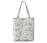 Modern Edelweiss Swiss Alpine Flowers,Reusable Grocery Bags Shopping Tote Bags Large Capacity Canvas Shoulder bag
