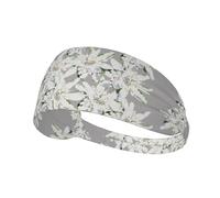 Modern Edelweiss Swiss Alpine Flowers,Sports Sweatband for Unisex Multi Headband Elastic Exercise Hairband