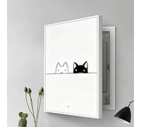 Modern Electrical Panel Cover, Decorative Breaker Box and Fuse Cover Art, Wall Mounted Meter Box Hide for Living Room and Office