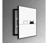 Modern Electrical Panel Cover, Decorative Breaker Box and Fuse Cover Art, Wall Mounted Meter Box Hide for Living Room and Office