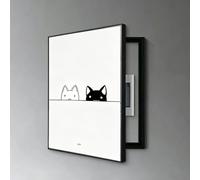 Modern Electrical Panel Cover, Decorative Breaker Box and Fuse Cover Art, Wall Mounted Meter Box Hide for Living Room and Office