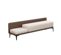 Modern Elegant Bed Bench for Bedroom Creative Entryway Sofa Multifunctional Long Shoe Storage Contemporary Design for Bedroom & Hallway (Brown)