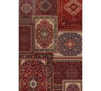 Modern Elegant Notebook Diary for Journaling & Writing | 150 pages | A5 lined notebook | ruled notebook | planner | stationary | school supply | persian rug print | Dairy | Red Colour