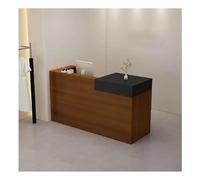 Modern Elegant Reception Desk - Stylish Office & Store Counter Functional Reception Table Contemporary Design Compact Size (L100*W50CM / L39.3*W19.6IN)