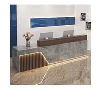 Modern Elegant Reception Desk with LED Lighting - Stylish Cashier Counter for Salons, Retail Stores, and Lobbies - Contemporary Design (A1, 120 cm)