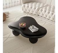 Modern End Table with 3 Legs,Cartoon Irregular Indoor Tea Table,Cute Modern Coffee Table,Round Corner Thicken End Table,Funky Minimalist Living Room Low Coffee Table for Sitting on The Floor