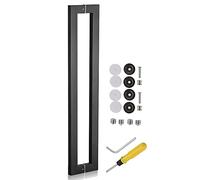 Modern Entry Glass Door Handle, Home/Front Door/Hotel/Restaurant Pull Push Bar, 60/80/120/150 cm Long, Brushed Stainless Steel, Back to Back/Black/150Cm/59.1In