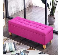 Modern Entryway Changing Stool with Linen Upholstet Footrest Sto Container Versatile Bench for Living Room and Bedroom