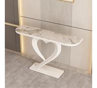 Modern Entryway Console Table Rectangular Sofa Table for Living Room Metal Accent Table 47.2"x11.8"x33.5" Stylish Mixed White Furniture for Home Decor