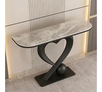 Modern Entryway Console Table Rectangular Sofa Table for Living Room Metal Accent Table Behind Couch Grayish Black Finish (39.4"x11.8"x33.5")
