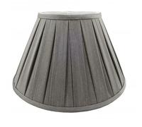 Modern ENYA Box Pleated Fabric Coolie Style Table Lamp & Ceiling Light Shade (10 Inches (25cm), Grey)